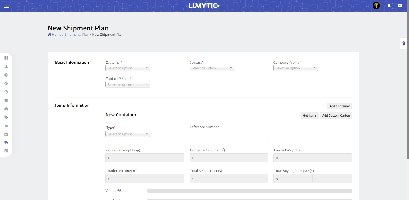 Create Loading Plan