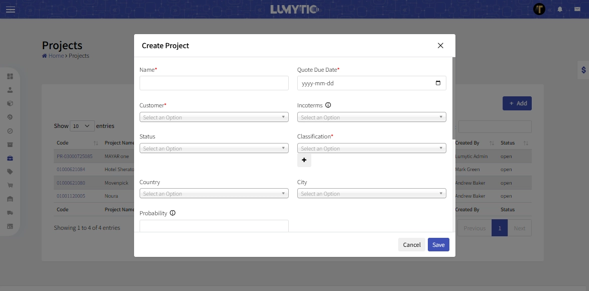 Create project