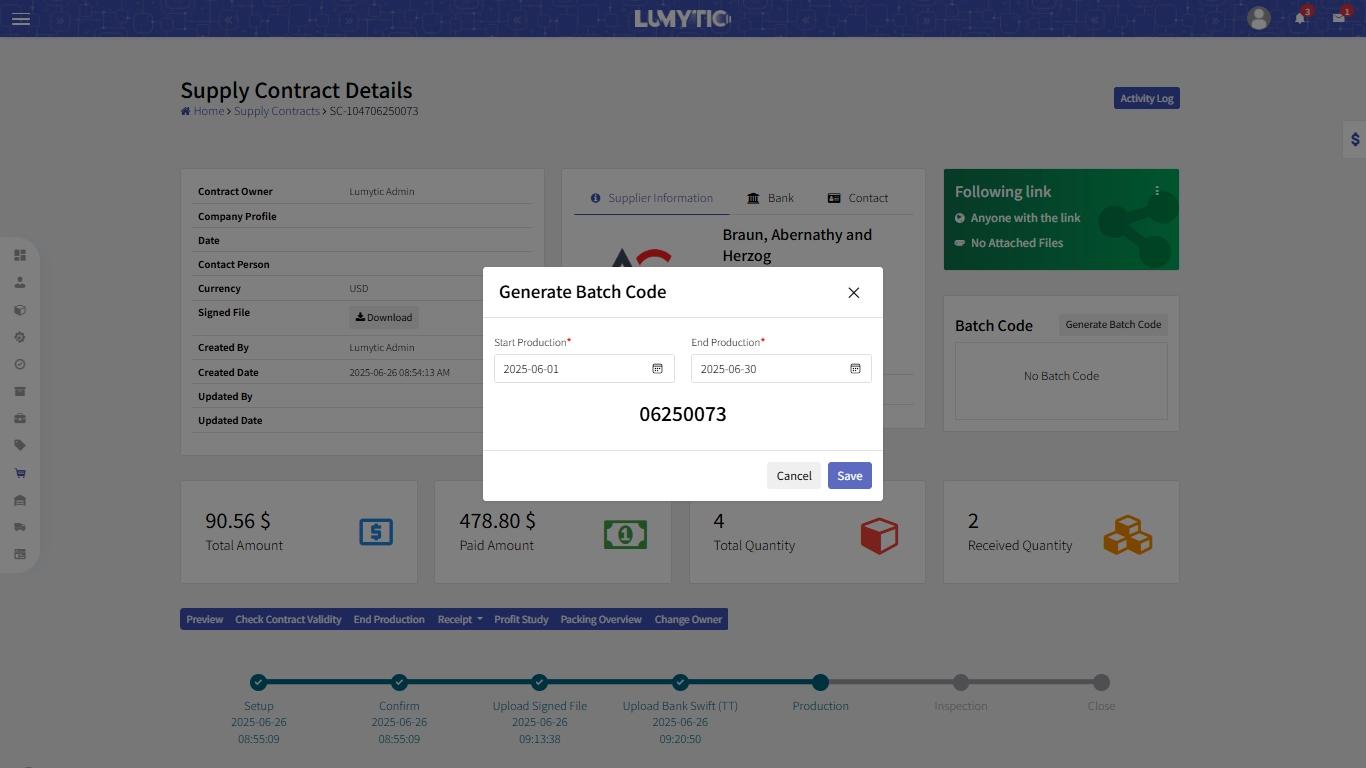 Generate Batch Code